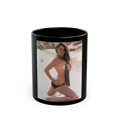 Caroline Munro #294 1 (Vintage Female Icon) Black Coffee Mug 11oz - Go Mug Yourself