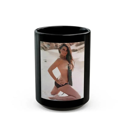 Caroline Munro #294 1 (Vintage Female Icon) Black Coffee Mug 15oz - Go Mug Yourself