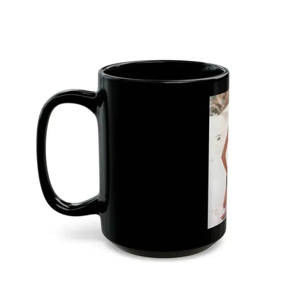 Caroline Munro #294 1 (Vintage Female Icon) Black Coffee Mug - Go Mug Yourself