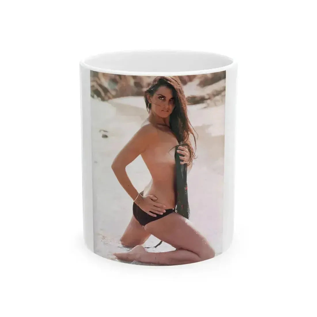 Caroline Munro #294 1 (Vintage Female Icon) White Coffee Mug 11oz - Go Mug Yourself