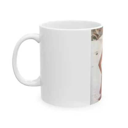 Caroline Munro #294 1 (Vintage Female Icon) White Coffee Mug - Go Mug Yourself