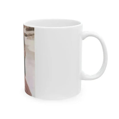 Caroline Munro #294 1 (Vintage Female Icon) White Coffee Mug - Go Mug Yourself