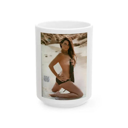 Caroline Munro #294 (Vintage Female Icon) White Coffee Mug 15oz - Go Mug Yourself