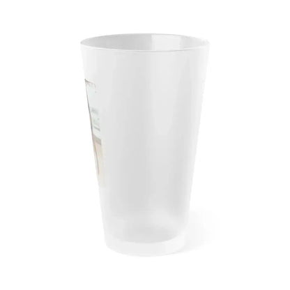 Caroline Munro #295 (Vintage Female Icon) Frosted Pint Glass 16oz - Go Mug Yourself