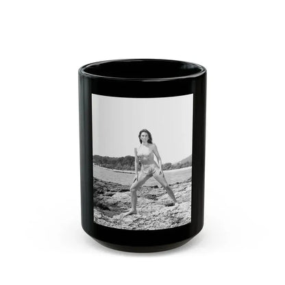 Caroline Munro #296 (Vintage Female Icon) Black Coffee Mug 15oz - Go Mug Yourself