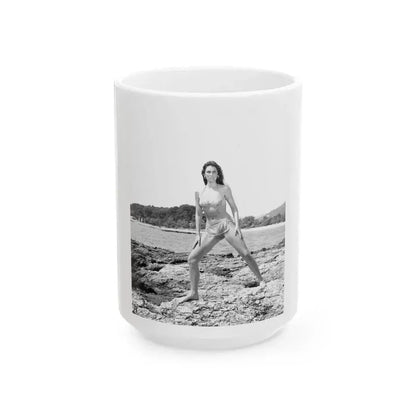 Caroline Munro #296 (Vintage Female Icon) White Coffee Mug 15oz - Go Mug Yourself