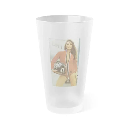 Caroline Munro #299 (Vintage Female Icon) Frosted Pint Glass 16oz 16oz Frosted - Go Mug Yourself