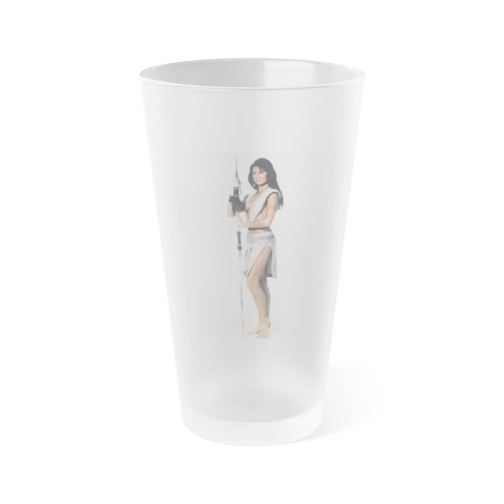 Caroline Munro #301 (Vintage Female Icon) Frosted Pint Glass 16oz-16oz-Frosted-Go Mug Yourself