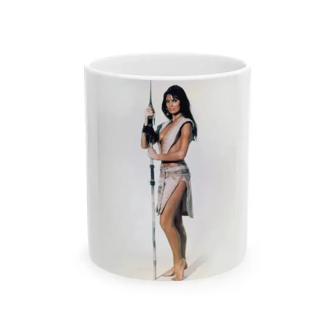 Caroline Munro #301 (Vintage Female Icon) White Coffee Mug 11oz - Go Mug Yourself