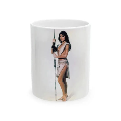 Caroline Munro #301 (Vintage Female Icon) White Coffee Mug 11oz - Go Mug Yourself