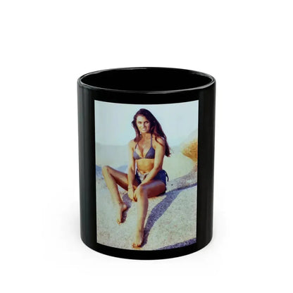 Caroline Munro #302 (Vintage Female Icon) Black Coffee Mug 11oz - Go Mug Yourself