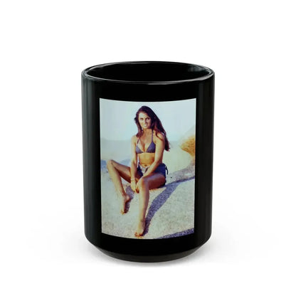 Caroline Munro #302 (Vintage Female Icon) Black Coffee Mug 15oz - Go Mug Yourself