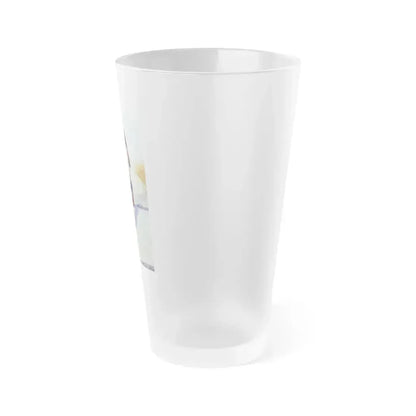 Caroline Munro #302 (Vintage Female Icon) Frosted Pint Glass 16oz - Go Mug Yourself