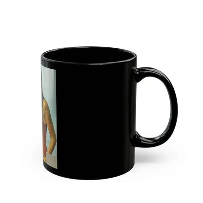 Caroline Munro #309 (Vintage Female Icon) Black Coffee Mug - Go Mug Yourself