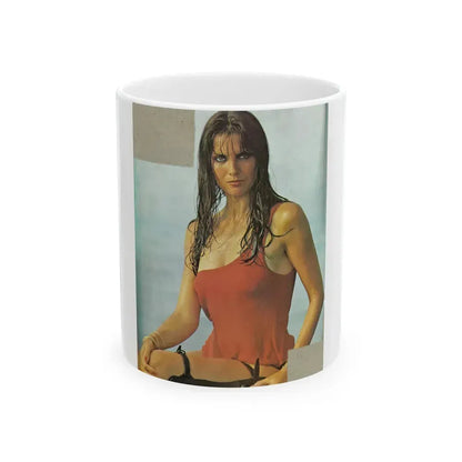Caroline Munro #309 (Vintage Female Icon) White Coffee Mug 11oz - Go Mug Yourself
