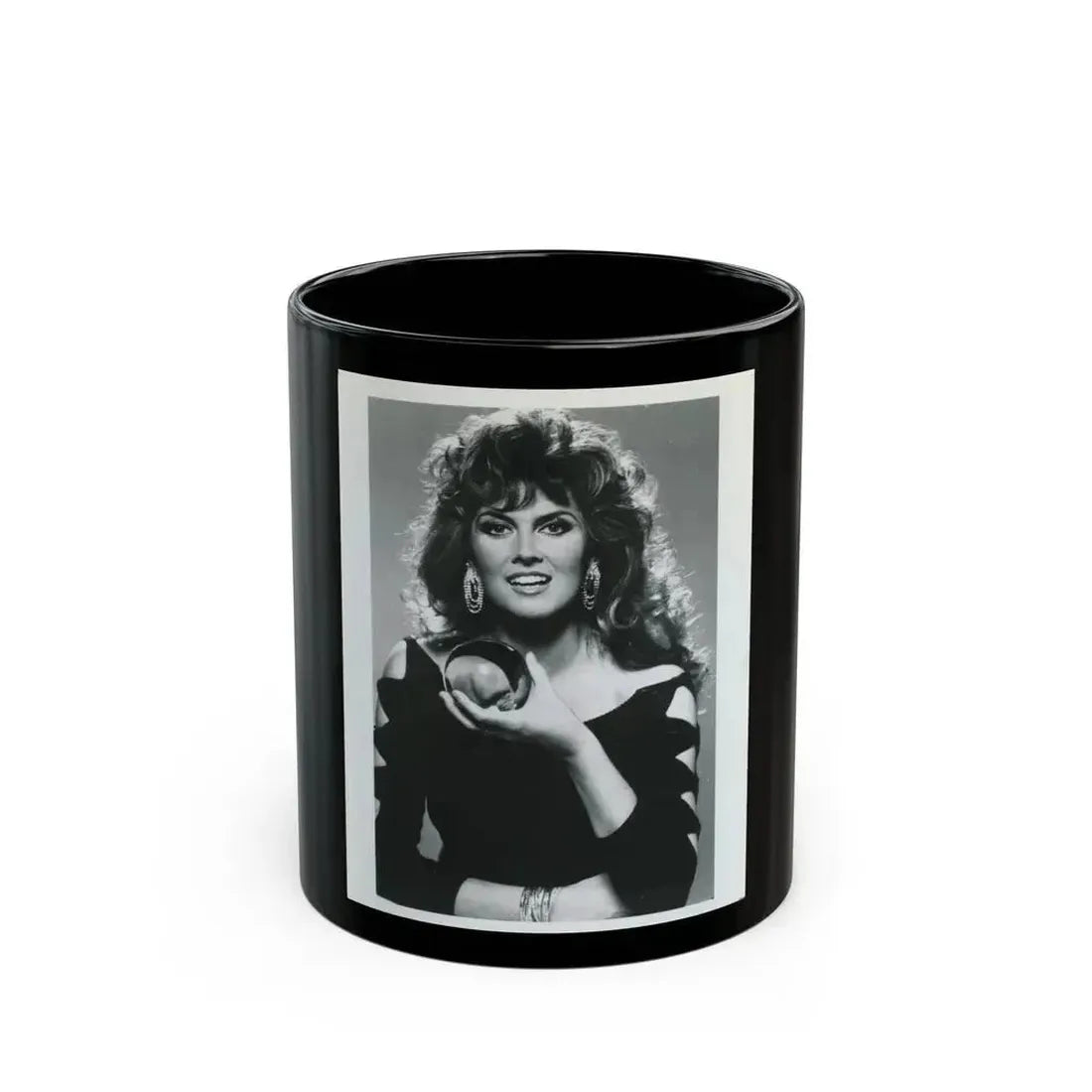 Caroline Munro #311 (Vintage Female Icon) Black Coffee Mug 11oz - Go Mug Yourself