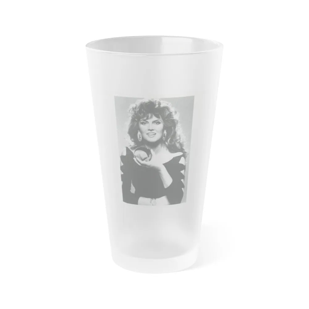 Caroline Munro #311 (Vintage Female Icon) Frosted Pint Glass 16oz-16oz-Frosted-Go Mug Yourself