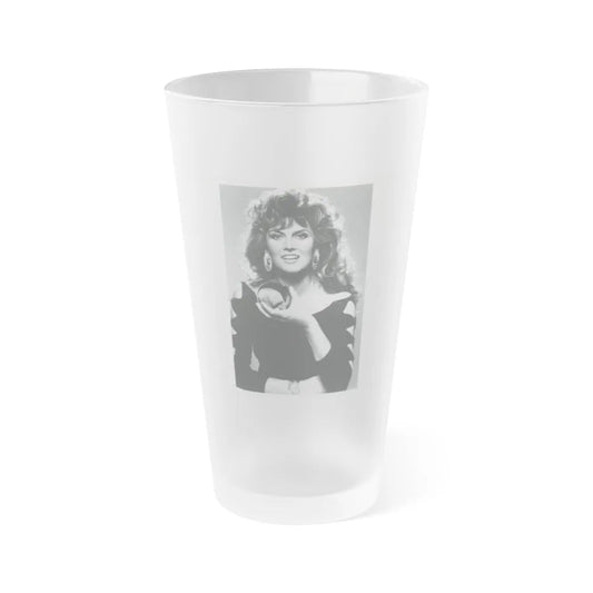 Caroline Munro #311 (Vintage Female Icon) Frosted Pint Glass 16oz-16oz-Frosted-Go Mug Yourself