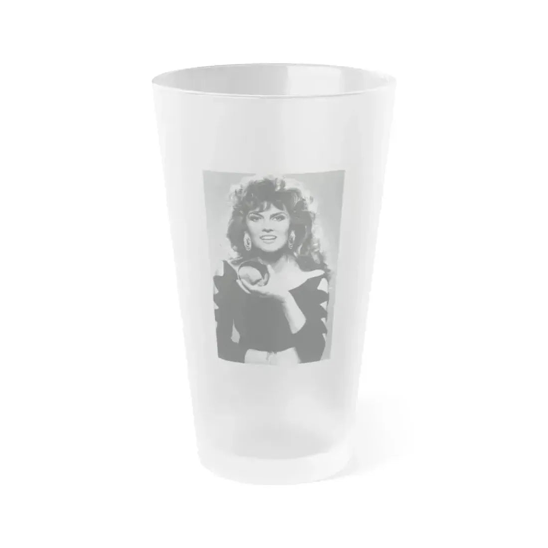 Caroline Munro #311 (Vintage Female Icon) Frosted Pint Glass 16oz 16oz Frosted - Go Mug Yourself