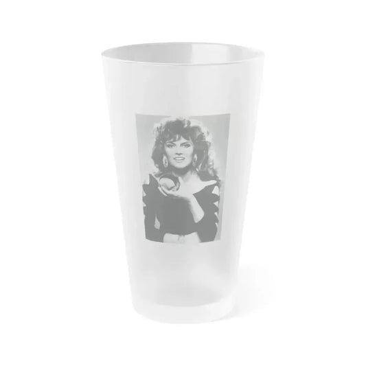 Caroline Munro #311 (Vintage Female Icon) Frosted Pint Glass 16oz 16oz Frosted - Go Mug Yourself
