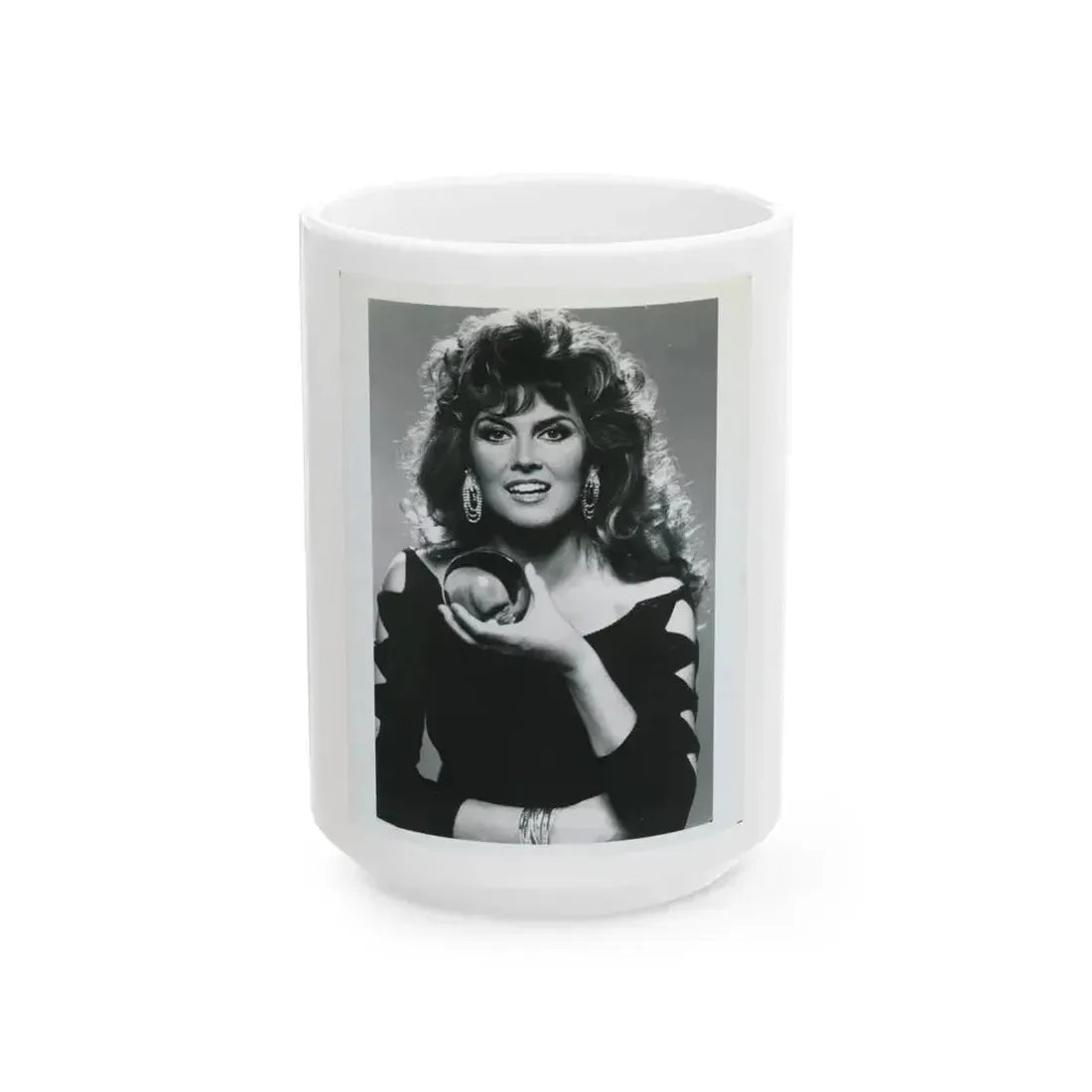 Caroline Munro #311 (Vintage Female Icon) White Coffee Mug 15oz - Go Mug Yourself