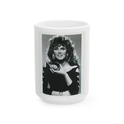Caroline Munro #311 (Vintage Female Icon) White Coffee Mug 15oz - Go Mug Yourself
