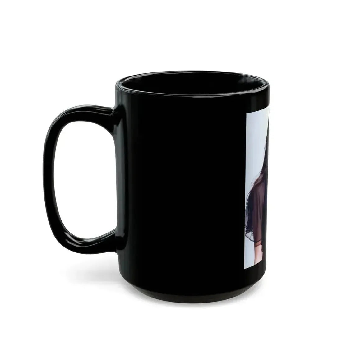 Caroline Munro #314 (Vintage Female Icon) Black Coffee Mug - Go Mug Yourself
