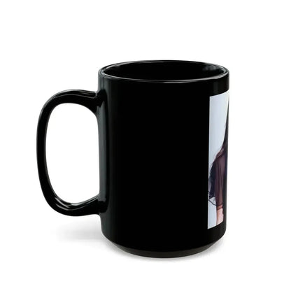Caroline Munro #314 (Vintage Female Icon) Black Coffee Mug - Go Mug Yourself
