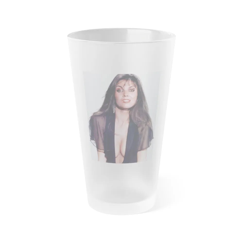 Caroline Munro #314 (Vintage Female Icon) Frosted Pint Glass 16oz-16oz-Frosted-Go Mug Yourself