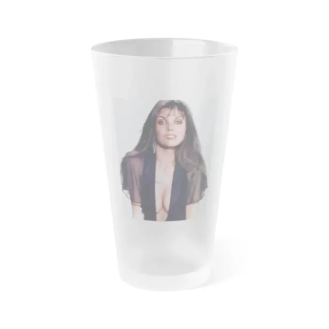 Caroline Munro #314 (Vintage Female Icon) Frosted Pint Glass 16oz 16oz Frosted - Go Mug Yourself