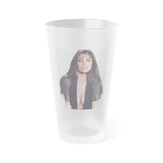 Caroline Munro #314 (Vintage Female Icon) Frosted Pint Glass 16oz 16oz Frosted - Go Mug Yourself