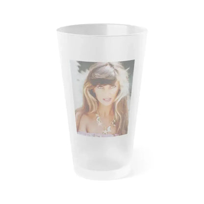 Caroline Munro #318 (Vintage Female Icon) Frosted Pint Glass 16oz 16oz Frosted - Go Mug Yourself
