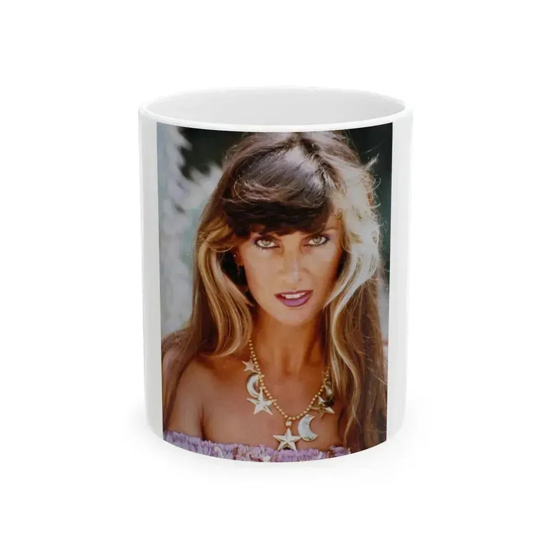 Caroline Munro #318 (Vintage Female Icon) White Coffee Mug 11oz - Go Mug Yourself