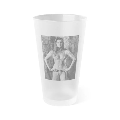 Caroline Munro #320 (Vintage Female Icon) Frosted Pint Glass 16oz-16oz-Frosted-Go Mug Yourself