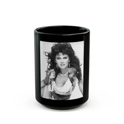 Caroline Munro #321 (Vintage Female Icon) Black Coffee Mug 15oz - Go Mug Yourself