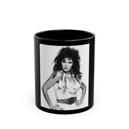 Caroline Munro #322 (Vintage Female Icon) Black Coffee Mug 11oz - Go Mug Yourself