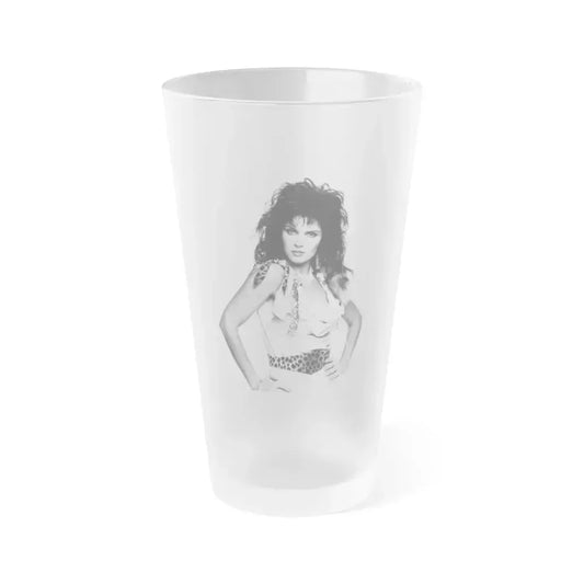 Caroline Munro #322 (Vintage Female Icon) Frosted Pint Glass 16oz 16oz Frosted - Go Mug Yourself