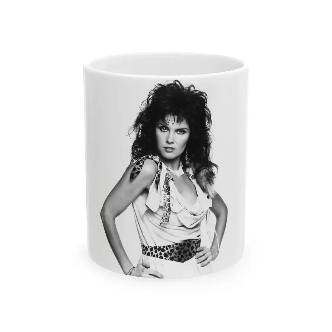 Caroline Munro #322 (Vintage Female Icon) White Coffee Mug 11oz - Go Mug Yourself