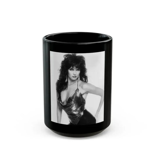 Caroline Munro #323 (Vintage Female Icon) Black Coffee Mug 15oz - Go Mug Yourself
