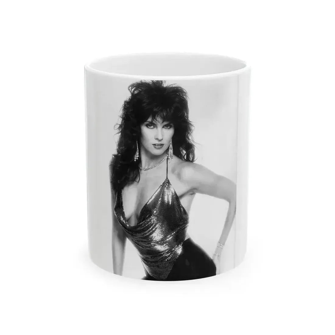 Caroline Munro #323 (Vintage Female Icon) White Coffee Mug 11oz - Go Mug Yourself