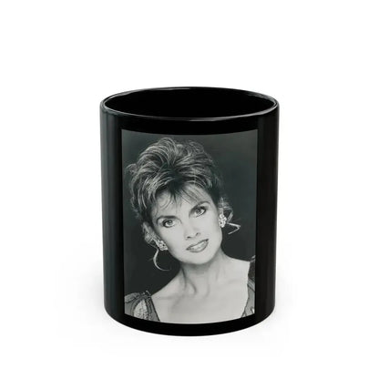 Caroline Munro #325 (Vintage Female Icon) Black Coffee Mug 11oz - Go Mug Yourself