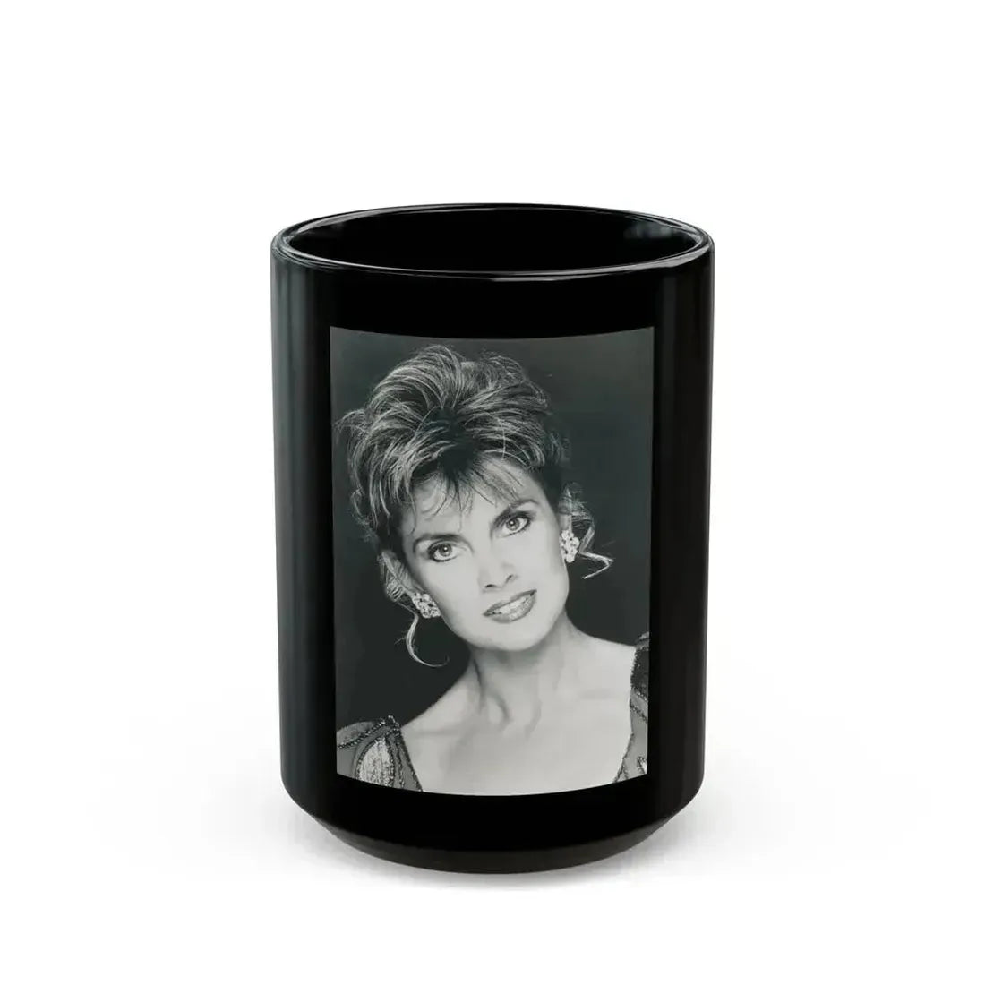 Caroline Munro #325 (Vintage Female Icon) Black Coffee Mug 15oz - Go Mug Yourself