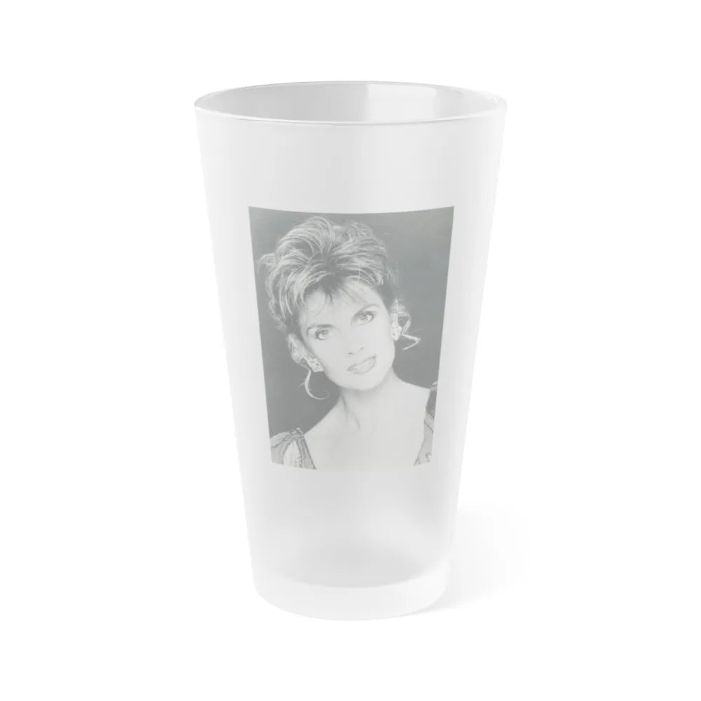 Caroline Munro #325 (Vintage Female Icon) Frosted Pint Glass 16oz-16oz-Frosted-Go Mug Yourself