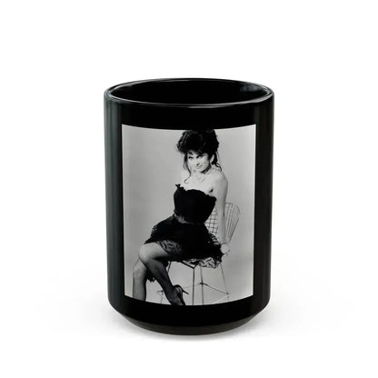 Caroline Munro #326 (Vintage Female Icon) Black Coffee Mug 15oz - Go Mug Yourself