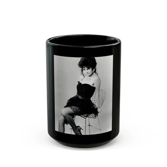Caroline Munro #326 (Vintage Female Icon) Black Coffee Mug 15oz - Go Mug Yourself