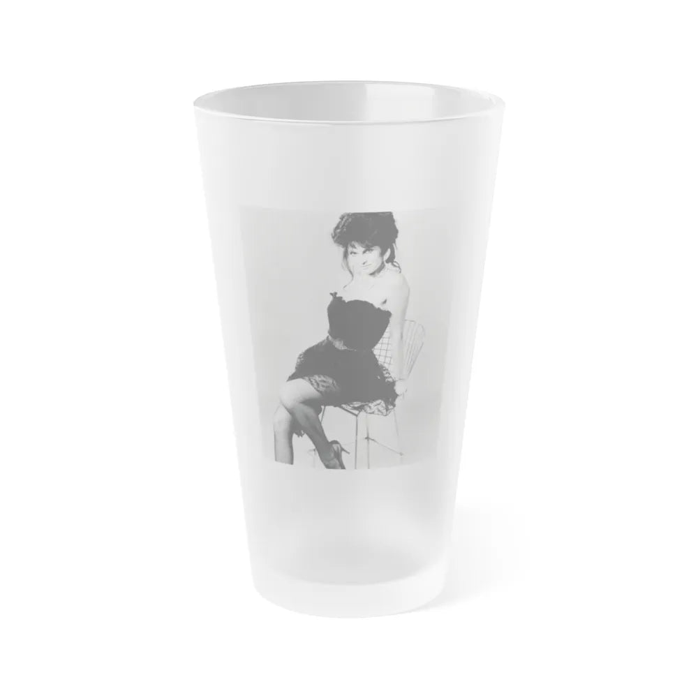 Caroline Munro #326 (Vintage Female Icon) Frosted Pint Glass 16oz-16oz-Frosted-Go Mug Yourself