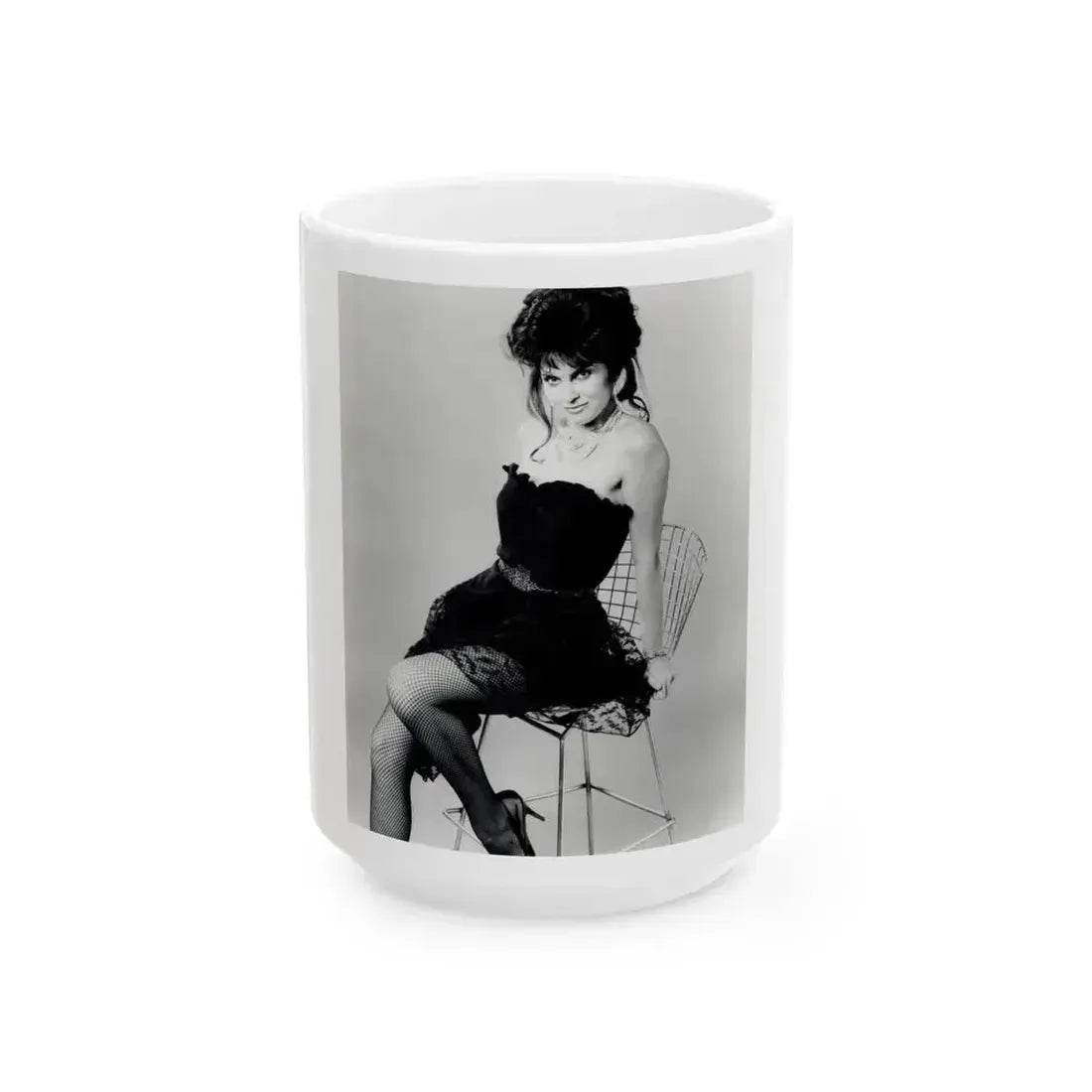 Caroline Munro #326 (Vintage Female Icon) White Coffee Mug 15oz - Go Mug Yourself