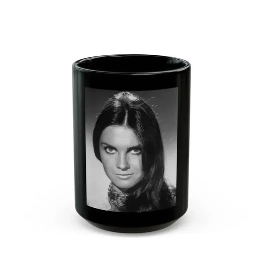 Caroline Munro #328 (Vintage Female Icon) Black Coffee Mug 15oz - Go Mug Yourself