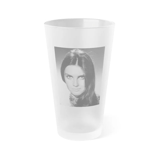 Caroline Munro #328 (Vintage Female Icon) Frosted Pint Glass 16oz-16oz-Frosted-Go Mug Yourself