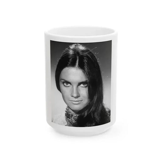 Caroline Munro #328 (Vintage Female Icon) White Coffee Mug 15oz - Go Mug Yourself